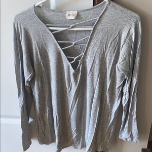 BIBI crisscross shirt